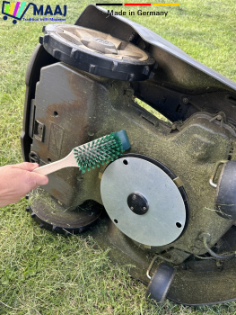 Lawn mower equipment brush